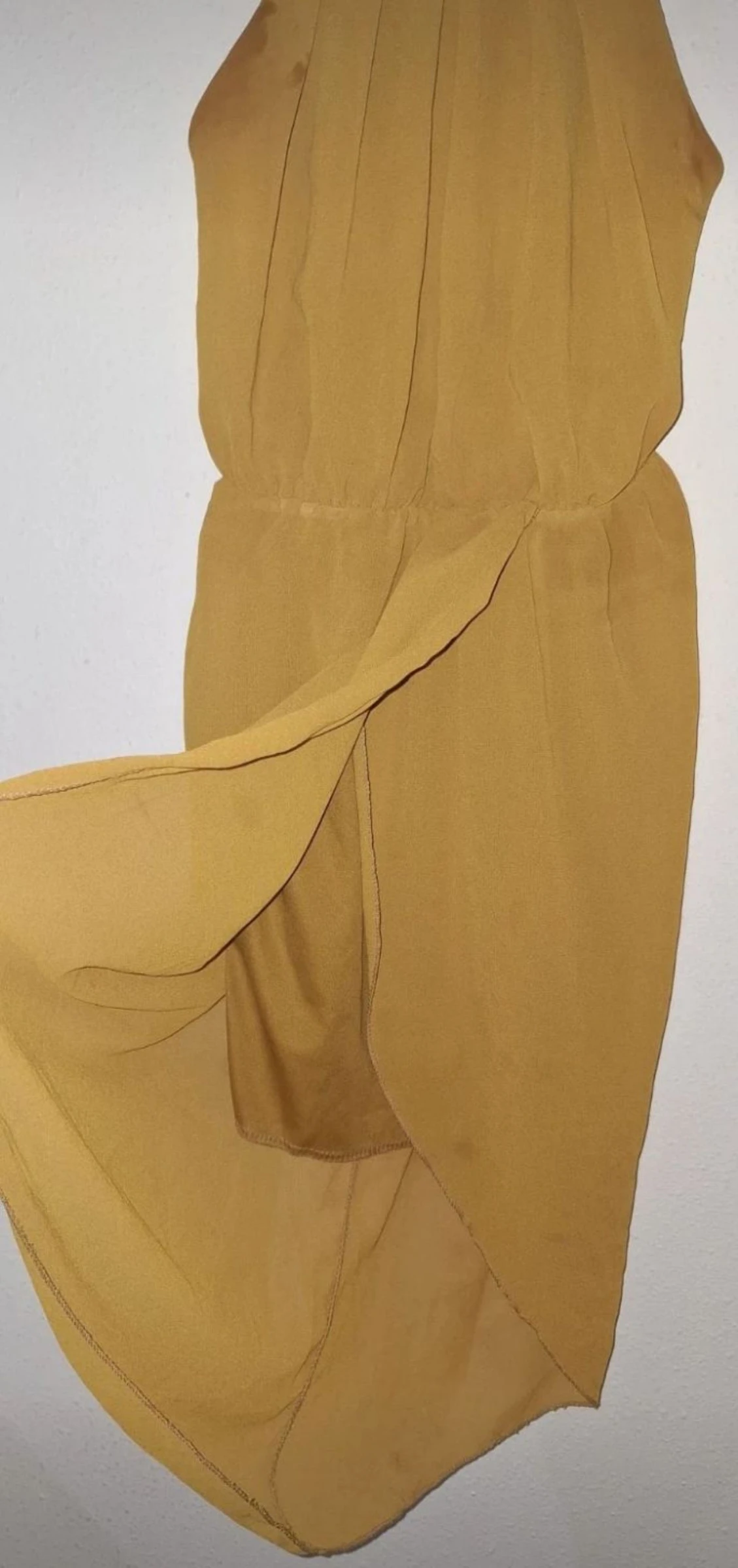 Robe midi en mousseline moutarde édition limitée Y2K – photo 2